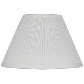 Upgradelights Pleated White Shantung 12 Inch Uno Lamp Shade Replacement 6x12x8