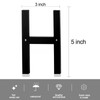 5 Inch House Number H Black Frosted Matte Numbers Acrylic