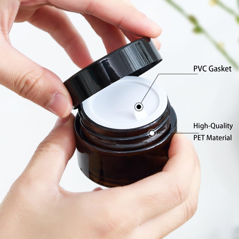 MORICOH 4Pack 30ml Empty Plastic Cosmetic Jars, Refillable Cosmetic Face