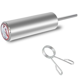 OBALOGI ​Weight Stack Pin Extender - 10mm & 8mm Dual Fit, Secures Olympic Plates, 6 Magnet Anchoring, Up to 130lbs Capacity, Cable Machine & Home Gym (Steel)​ (Ø 8mm)