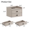 Floating Nightstand Set of 2 with 2 Storage Drawers and