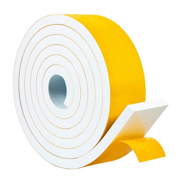 Yotache White Foam Weather Stripping Adhesive 2 Inch Wide X