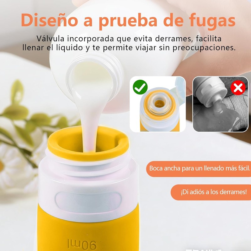 Janety Kit De Botellas De Viaje Y Envases Portátiles Rellenables