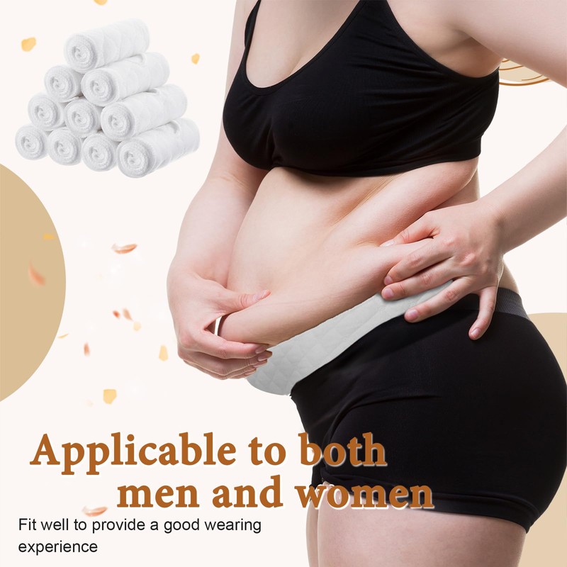 Wesnoy 10 Pcs Tummy Liners for Sweat Rash Cotton Under