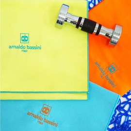 Songwol Microfiber Sports Towel AB Basic Fluorescent Long Towel 31x100cm Lime Green/Basic Case 1pc/Embroidery (within 20 characters) 5ea