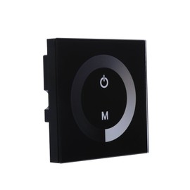Dimmer Switch, Single-Colour Switch, Dimmer Touch Panel, Reusable Plastic Material for Monochrome LED Light Strips (DC 12V-24V) (Black)