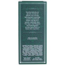 Pre de Provence Bergamot & Thyme Men's Fragrance Collection, Shave Cream, 75 ML
