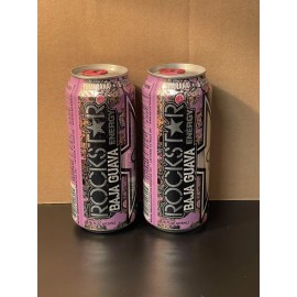 Rockstar Two (2) Rockstar Energy Baja Guava Lime Full 16oz Cans (2019)