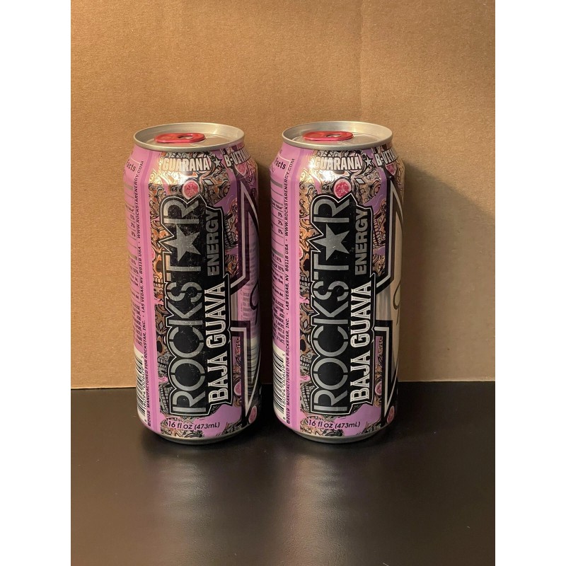 Rockstar Two (2) Rockstar Energy Baja Guava Lime Full 16oz