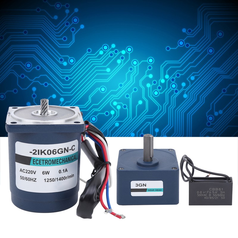 6W Micro Gear Motor AC220V (XD2IK06GNC Fixed Speed Gearbox Capacitance)(75
