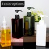 Pump Bottle Dispenser 22oz/650ml Jansburg 2Pack Refillable Square Plastic Lotion