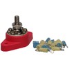 3/8" (Red) Distribution Stud Junction Post -8 Terminal Block- Buss