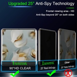IMBZBK [Auto-Dust Removal] 2 Pack Privacy Screen Protector for Google Pixel 10 Pro Fold, 2 Inside Anti-Spy Film + 2 Front Tempered Glass + 2 Camera Lens Protector Accessories with Installation Frame