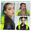 SAFIGLE 2pcs Gradient Colored Ponytail Wig Extensions for Bubble Braid