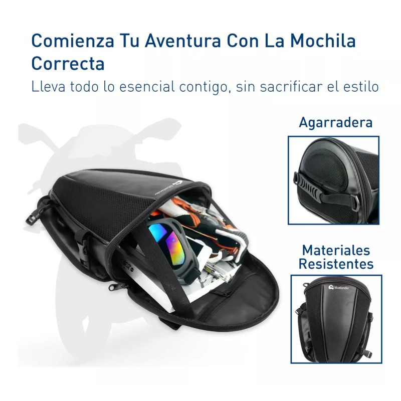 Hanylish 2 Mochilas Motocicleta Maleta Trasera De Moto Impermeable