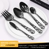 53-Piece Black Silverware Set with Serving Utensils, Stapava Black Flatware