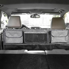 Back of Seat Car Organizer - Car Backseat Trunk Organizer,Car Trunk Organizer and Storage, Backseat Organizer for SUV, Truck, Waterproof Cargo Storage Bag with Pockets