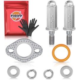 YOSOPP GY6 Exhaust Bolt Nuts Gasket for 50cc 70cc 90cc 110cc 125cc 150cc Scooters ATVs GMB139 Engine Moped Quad 4 Wheeler Dune Buggy Go Karts Taotao Sunl Coolster Jonway Roketa Sandrail (Silver)