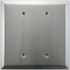 Over Sized Jumbo Satin Stainless Steel 2 Gang Cover Wall