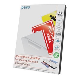Pavo - Laminating Pouches A5 2x125 Micron - Matt (Pack of 100)