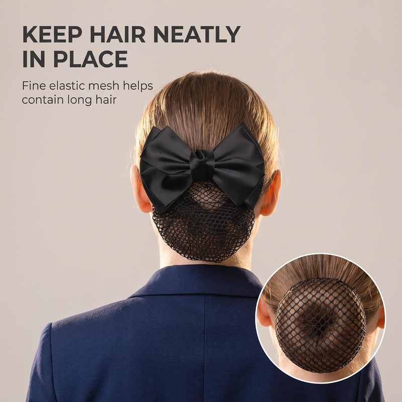 Bowknot Hair Bun Clips, Bowknot Hair Net Clips, Bowknots Hair