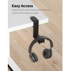 Celerion Headphone Hook - Under Desk Headphone Holder with 360-Degree