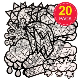 Baker Ross FN003 Weather Colour In Decorations - Pack of 20, Colouring Arts and Crafts for Kids