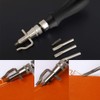 Leather Groover Tool(Black), 7 in 1 Pro Adjustable Stitching Groover