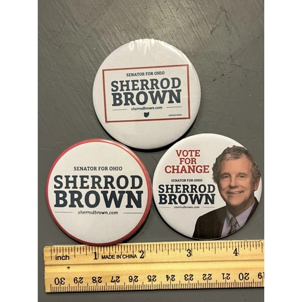Sherrod Brown For Senate Ohio 2024 Political Pinback Buttons SET