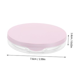 BIUDECO 3pcs Refillable Travel Powder Box Container for Body Makeup Elastic Mesh Puff Holder Case Portable Abs Material