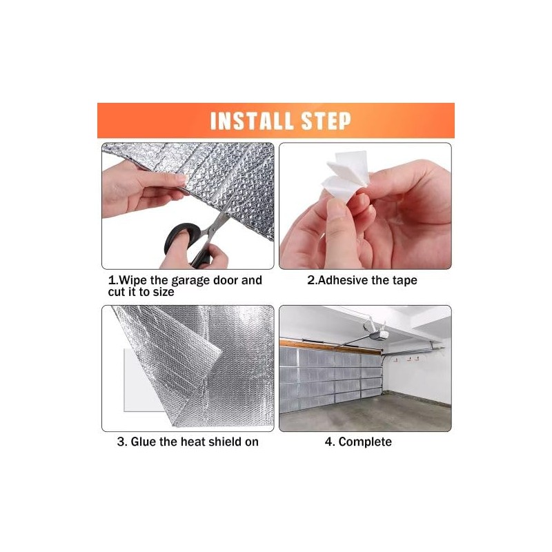 Garage Door Insulation Kit (20 Pieces) Reflective Foam Panels 24"x48"