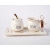 Mud Pie Bistro Cream and Sugar 5 Piece Set