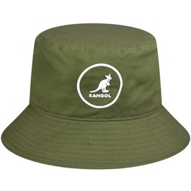 Kangol Women's Cotton Bucket Beret Hat, olive green