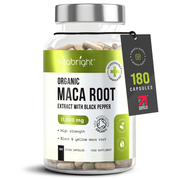 VitaBright Black Maca Root Capsules for Men/Maca Root for Women