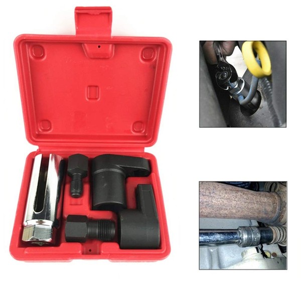 Lucky Seven Oxygen Sensor Socket Wrench Remover Tool and Thread Chaser Set-5 Pcs, 02 Oxygen Sensor Socket Offset Wrench Remover Tool,A7841F-FBA +Thread Chaser