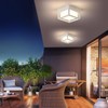 CHENS01 Small Outdoor Flush Mount LED Ceiling Light Exterior Porch