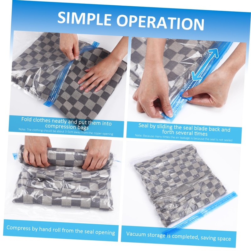 MAGICLULU 9pcs up Vacuum Bags for Travel Manual Compression Storage