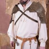 EHRBGK Men's Medieval Retro Shoulder Armour Adjustable Shoulder Armour PU