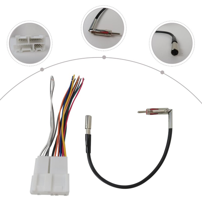 Car Radio Wire Harness w/Antenna Adapter Kit Fit for Chevy