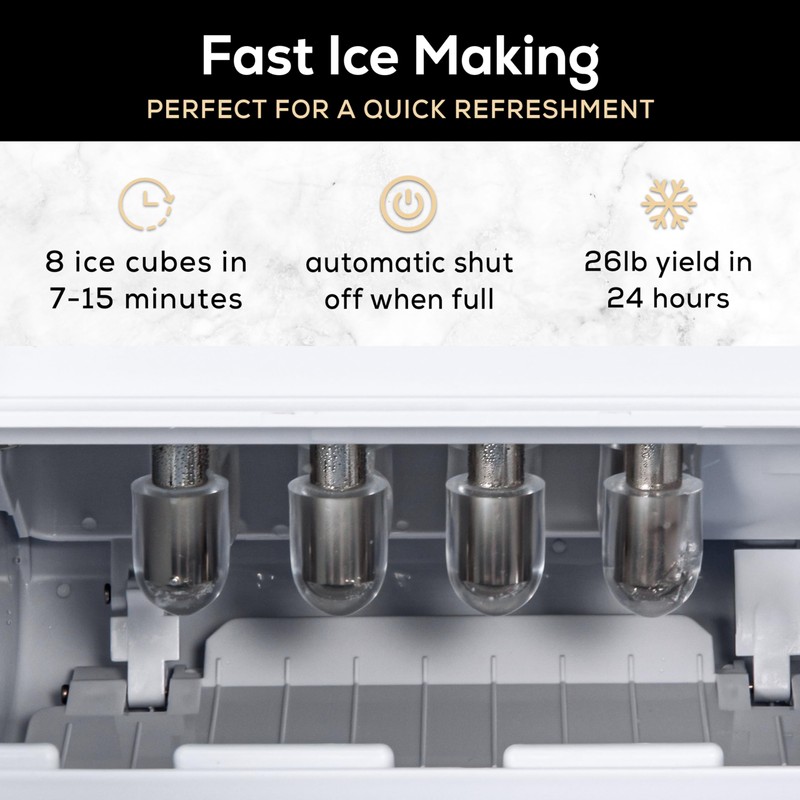 Igloo Premium Self-Cleaning Countertop Ice Maker Machine, Handled Portable Ice