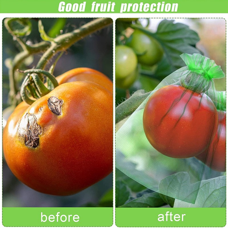 100PCS Fruit Protection Netting Bag Reusable Garden Mesh Barrier Bag