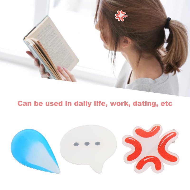 Tenwe Funny Hairpins, Cute Hairpin for Dating Girls Durable ABS