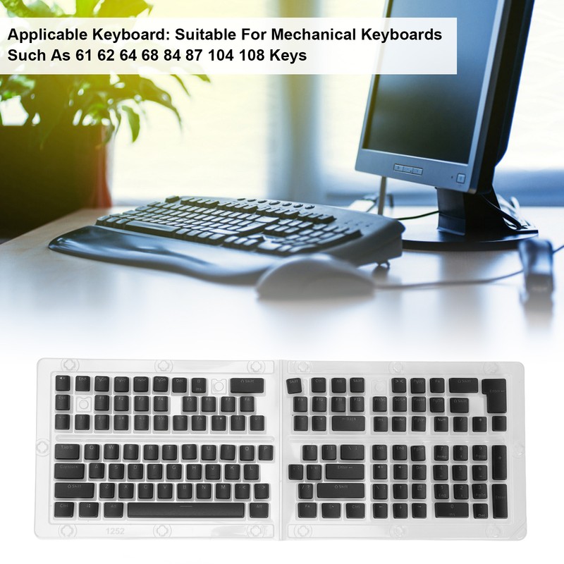 Keyboard Keycaps 129 Keys Pudding Transparent OEM Height PBT Two