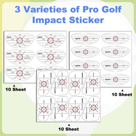 Jsportic Golf Impact Tape Clear Golf Club Stickers for Accurate Ball Striking Sticky Golf Pro Club Sweet Spot Analysis Improves Skills Quality Training Aid for Golf Beginners and Fans 220 Pack