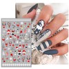 Christmas Nail Art Stickers Decals Cute 3D Self-Adhesive Snowflake Xmas
