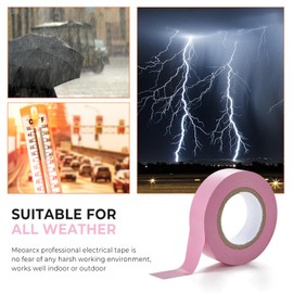 Meoarcx Colored Electrical Tape Vinyl PVC-10 Pack 3/4 in x 60 Ft 5 Mil Waterproof Electric Tape Flame Retardant, Heat Resistant Insulation Tape Indoor Outdoor Wire Wrapping Rainbow (10 Multi-Color)