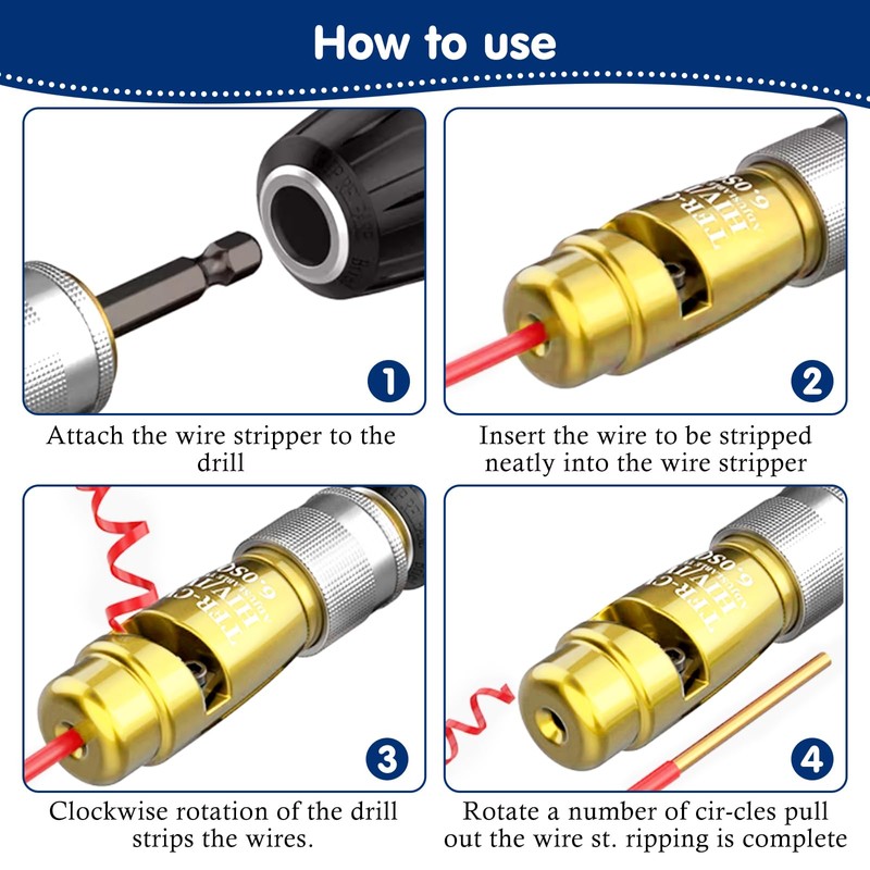 Faankiton Drill Wire Stripper Wire Stripper for Drill Machine Wire