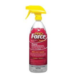 Manna Pro Pro-Force Fly Spray - Rapid Knockdown Fly Repellent for Horses - Repels More than 70 Listed Species for up to 14 Days - 32 oz