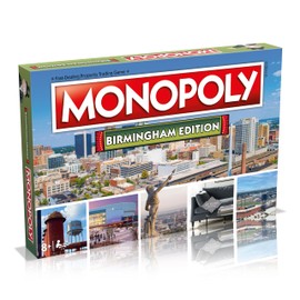 MONOPOLY Board Game - Birmingham Edition: 2-6 Players Family Board Games for Kids and Adults, Board Games for Kids 8 and up, for Kids and Adults, Ideal for Game Night