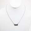 Stravina FAITH NEW Name Silvertone Rhinestone 14.5" w 4.5" Multi